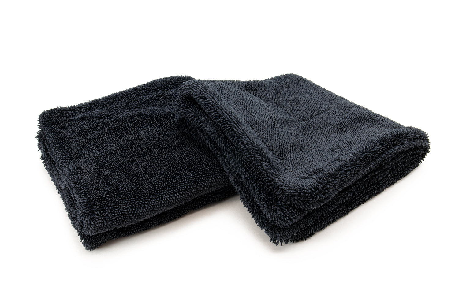 Autofiber Towel Black Dreadnought MAX Jr. - Triple Layer Microfiber Twist Pile Drying Towel (16 in. x 16 in., 1400gsm) - 2 pack