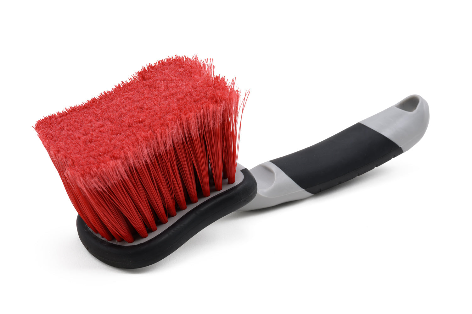 Short Handle Brush (Flagged Nylon Brsitle) - Red