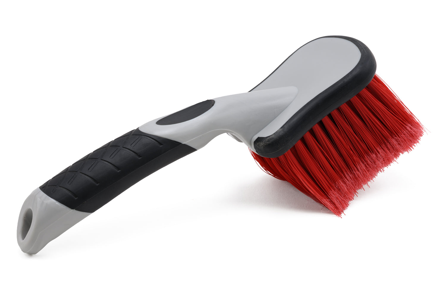 Short Handle Brush (Flagged Nylon Brsitle) - Red