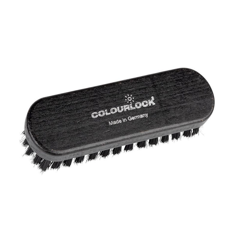 Leather Brush - Black 135x41mm with Silver Logo