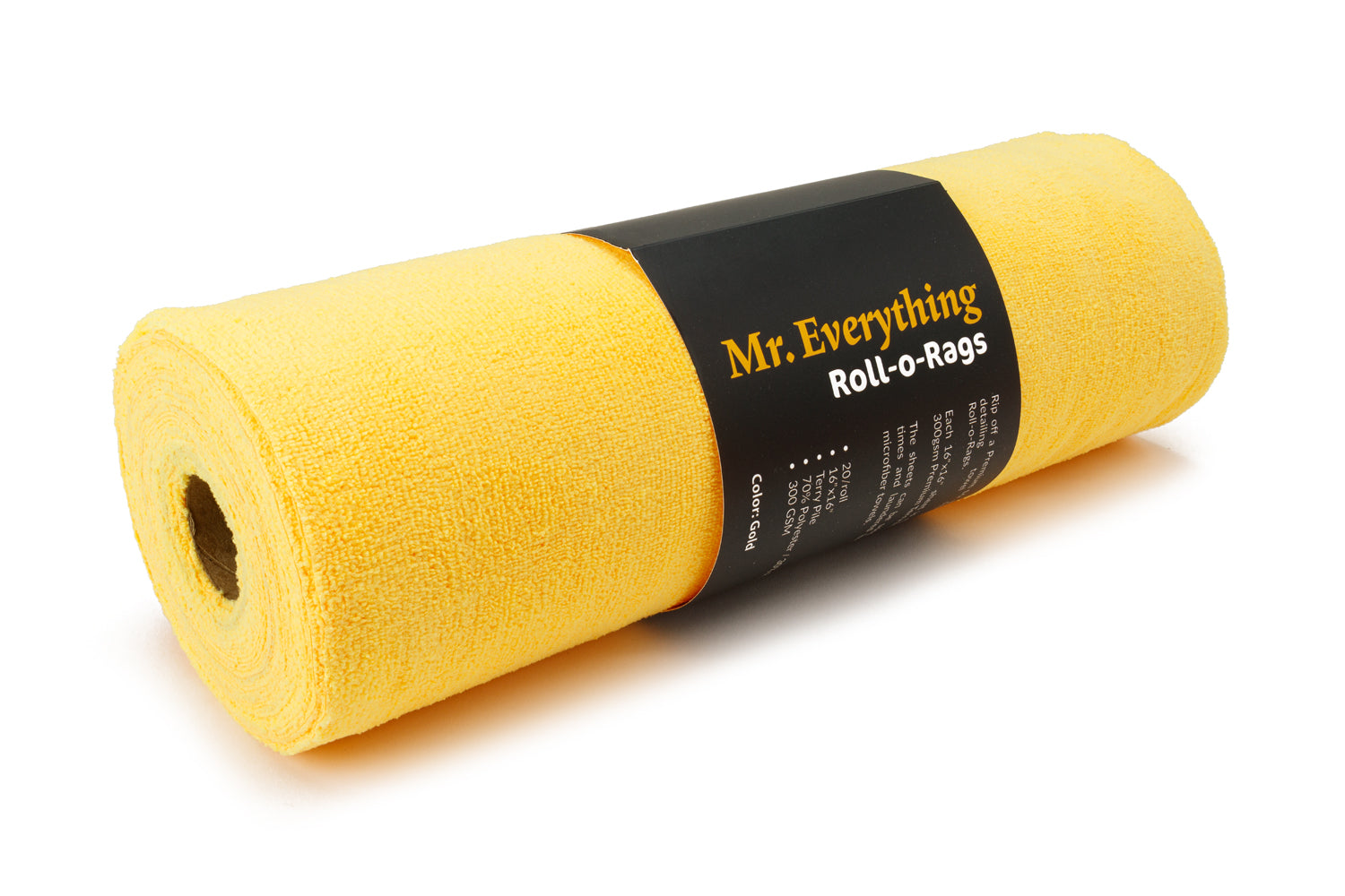 FULL CASE [Mr. Everything : Roll-o-Rags] Premium Microfiber Towels on a Roll 16"x16" - 15 rolls/case